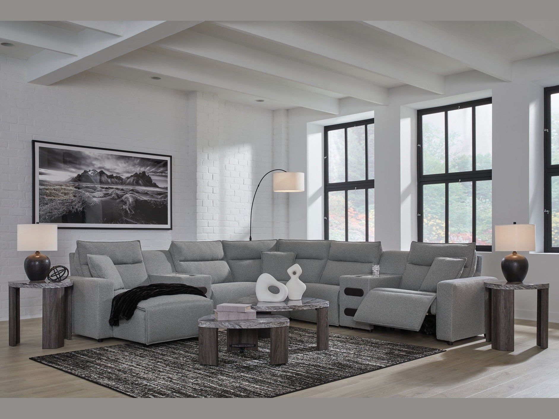 Modmax II - Reclining Sectional - Salt And Pepper