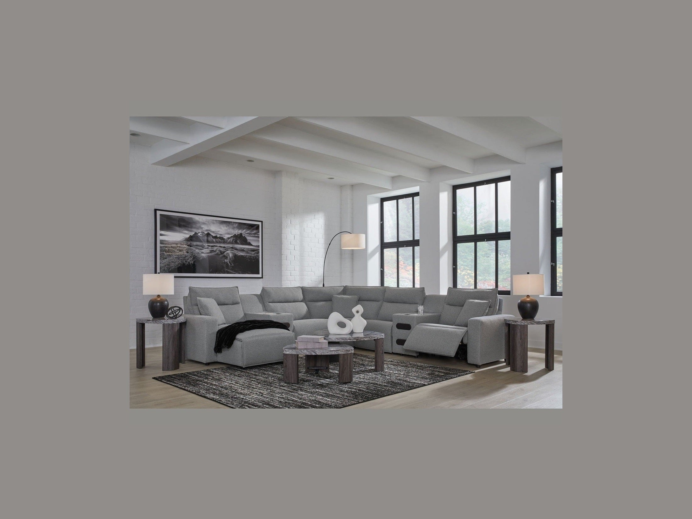 Modmax II - Reclining Sectional - Salt And Pepper