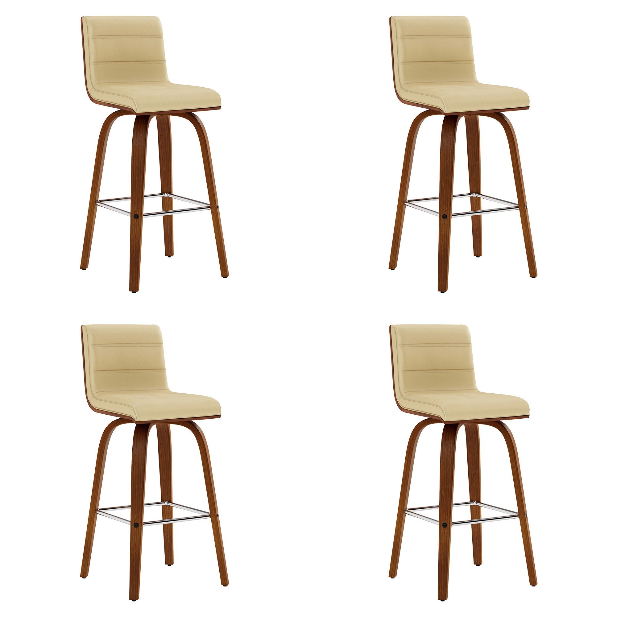 Vienna - 26" Swivel Counter Stool - Walnut Wood
