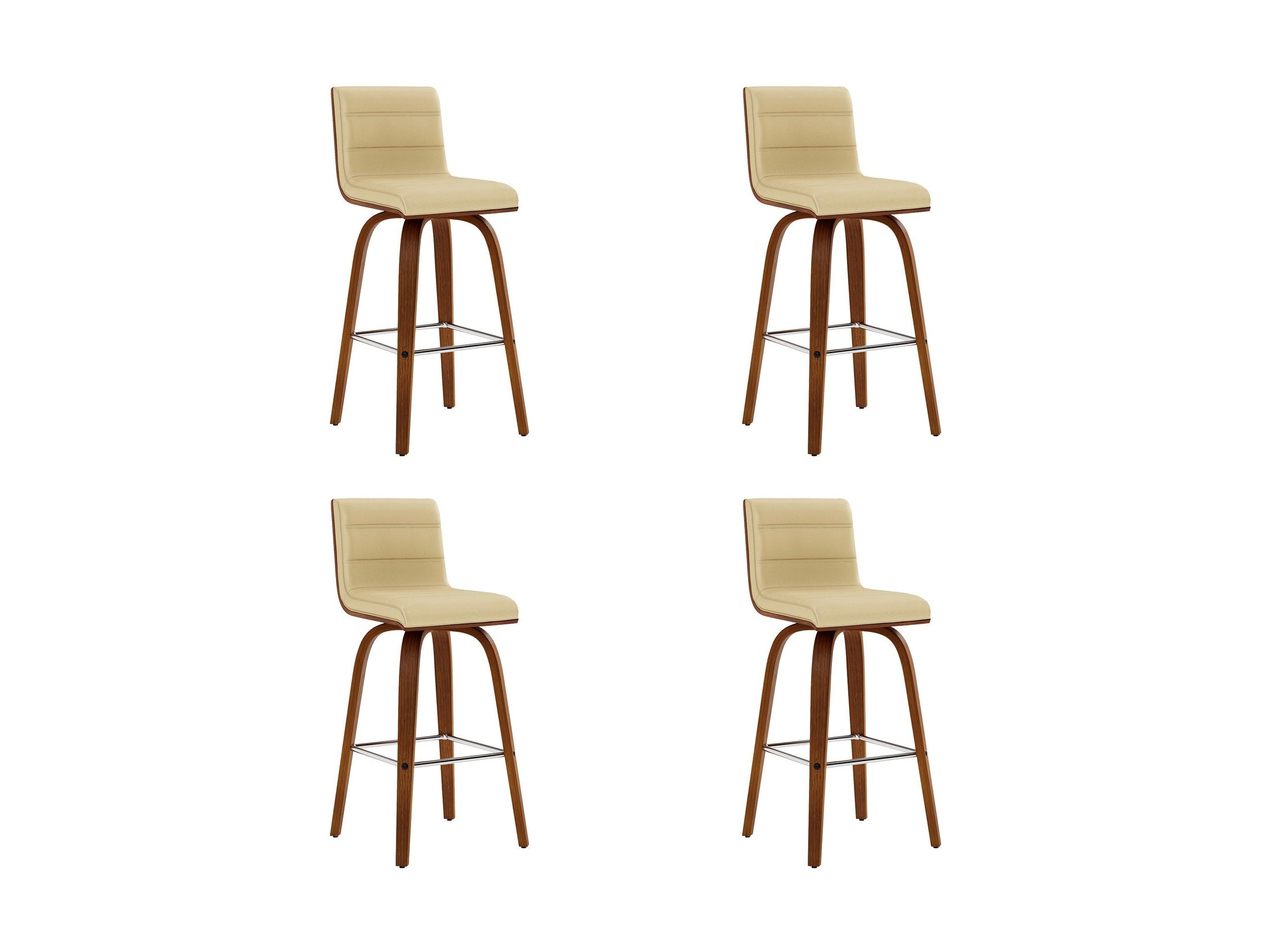 Vienna - 26" Swivel Counter Stool - Walnut Wood