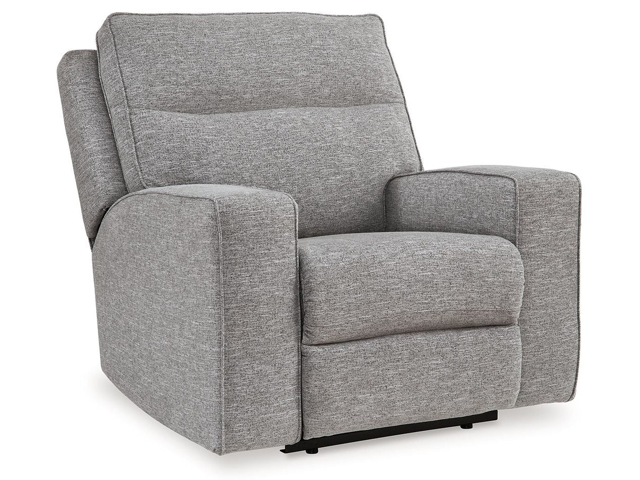 Biscoe - Power Recliner /Adj Headrest - Pewter