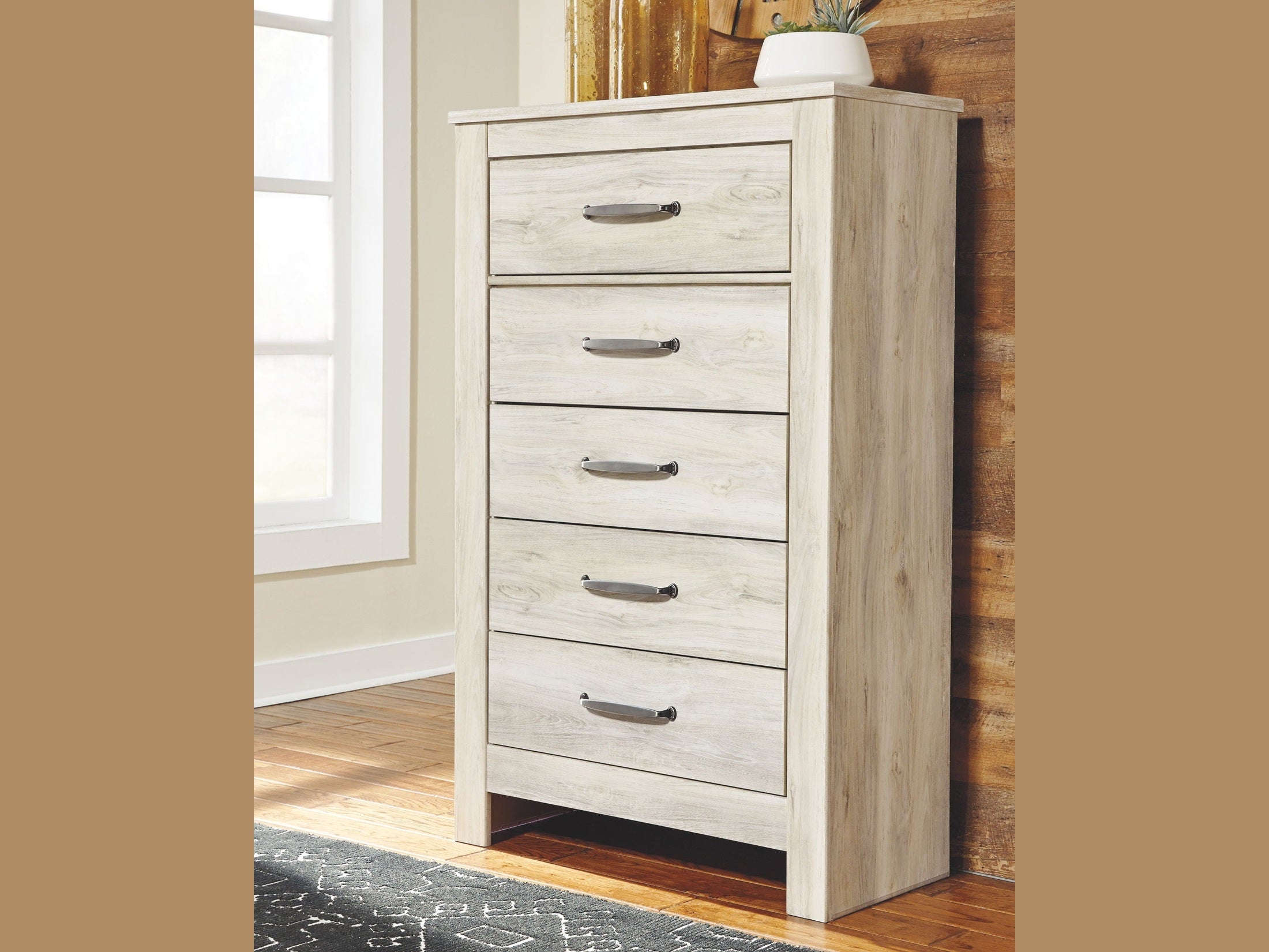 Bellaby - Dresser, Mirror, Platform Bed With Storage Drawers Set