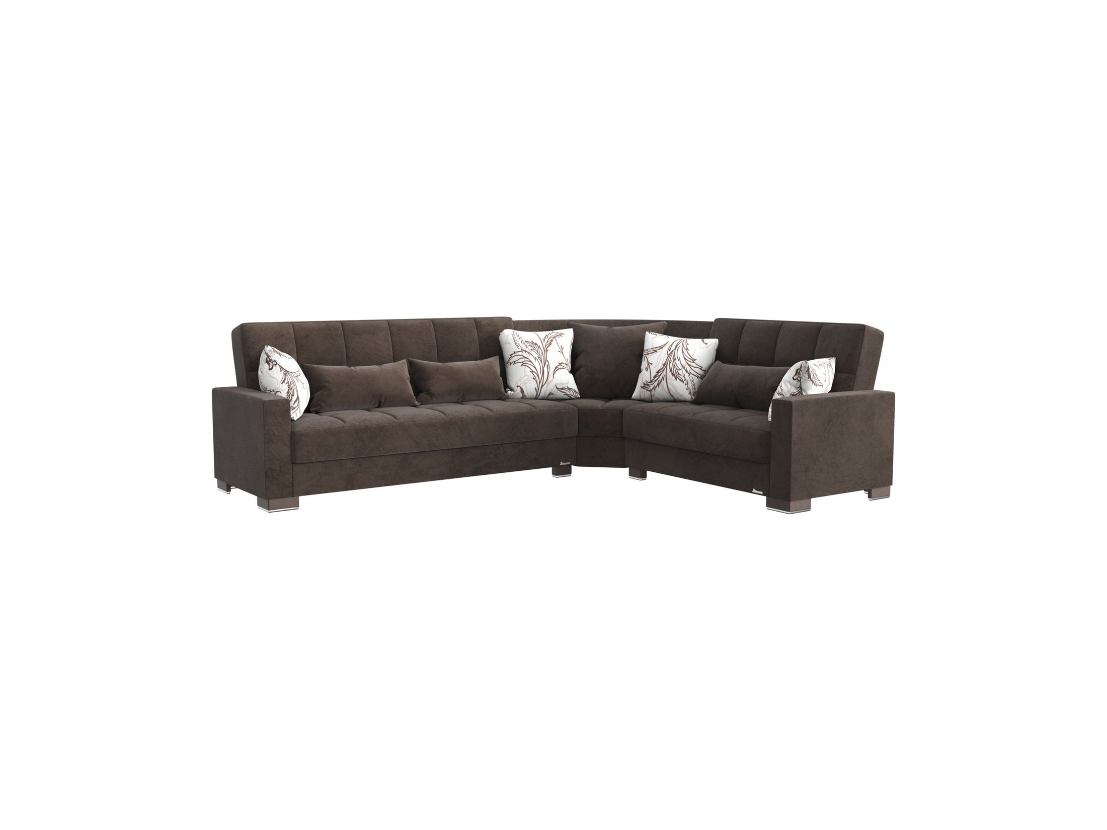 Ottomanson Armada - Upholstered Convertible Sectional With Storage - Microfiber