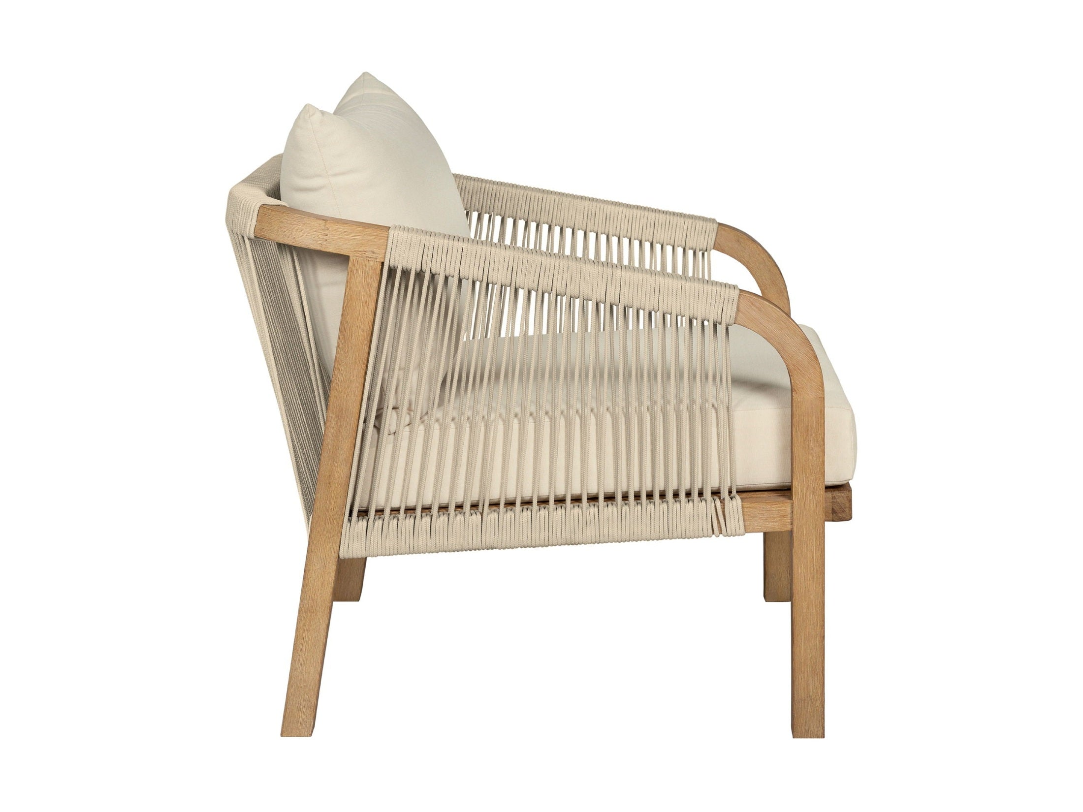Cypress - Outdoor Patio Chair - Blonde Eucalyptus / Ivory