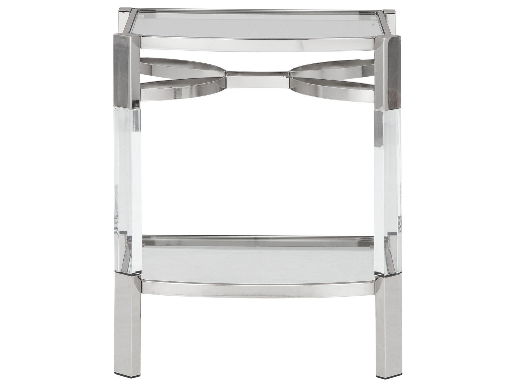 Chaseton - Accent Table - Clear / Silver Finish