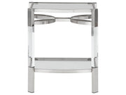 Chaseton - Accent Table - Clear / Silver Finish