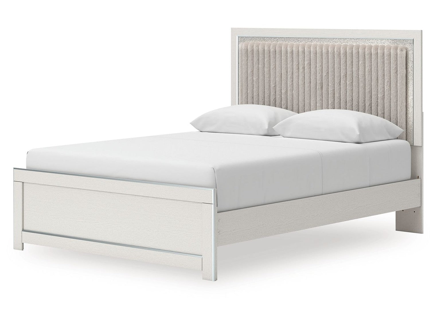 Birmonton - Upholstered Panel Bed With Roll Slats