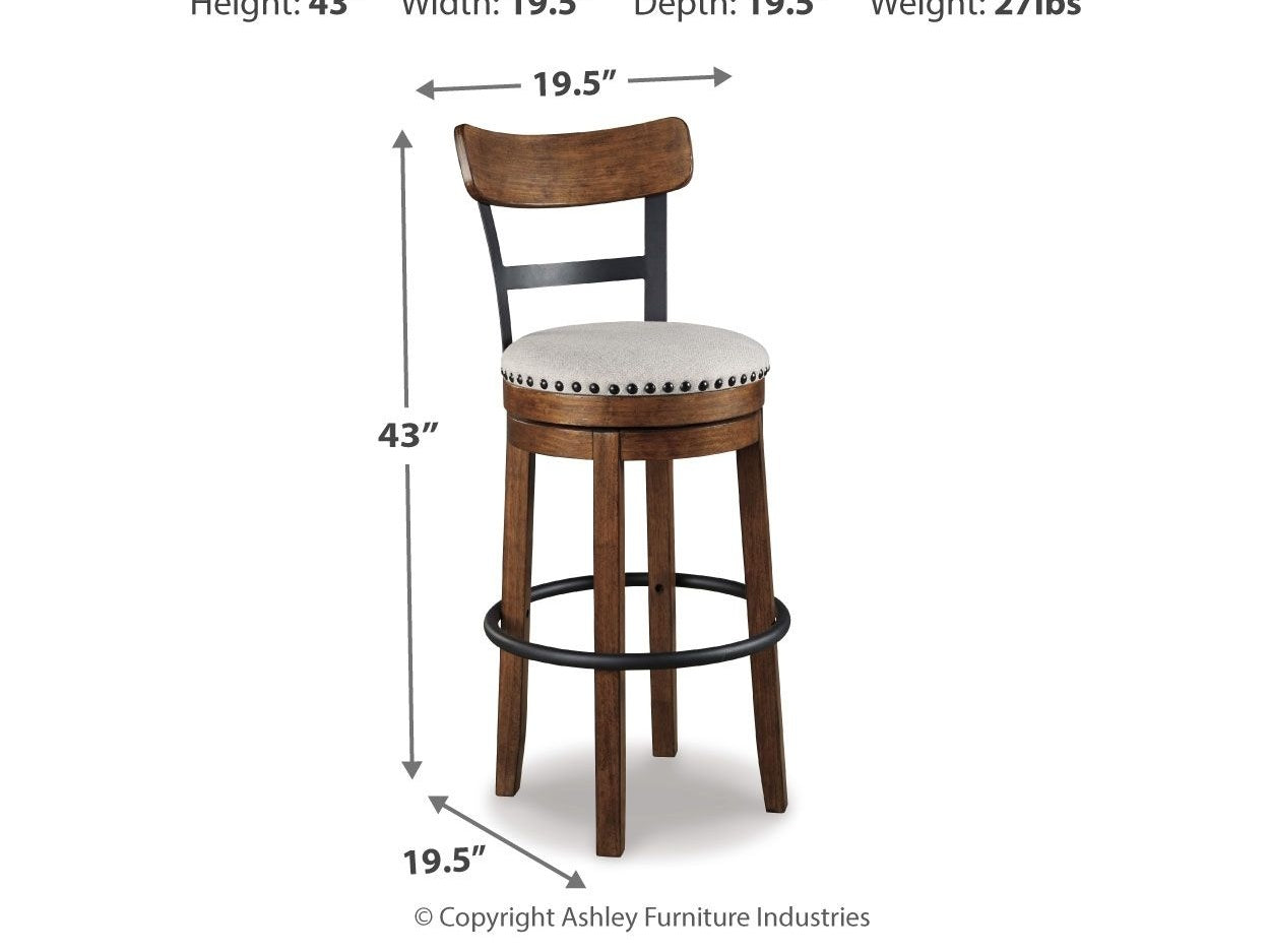 Valebeck - Tall Upholstered Swivel Barstool