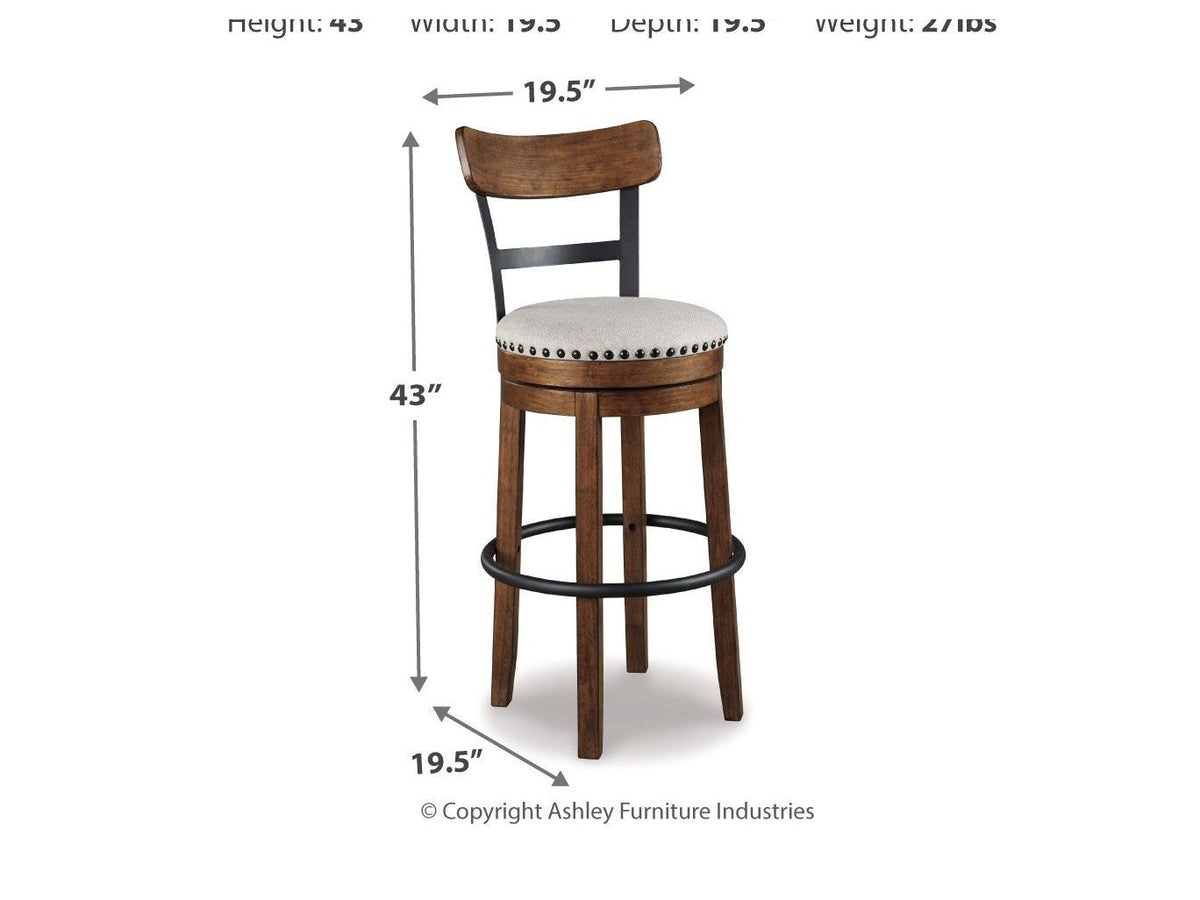 Valebeck - Tall Upholstered Swivel Barstool