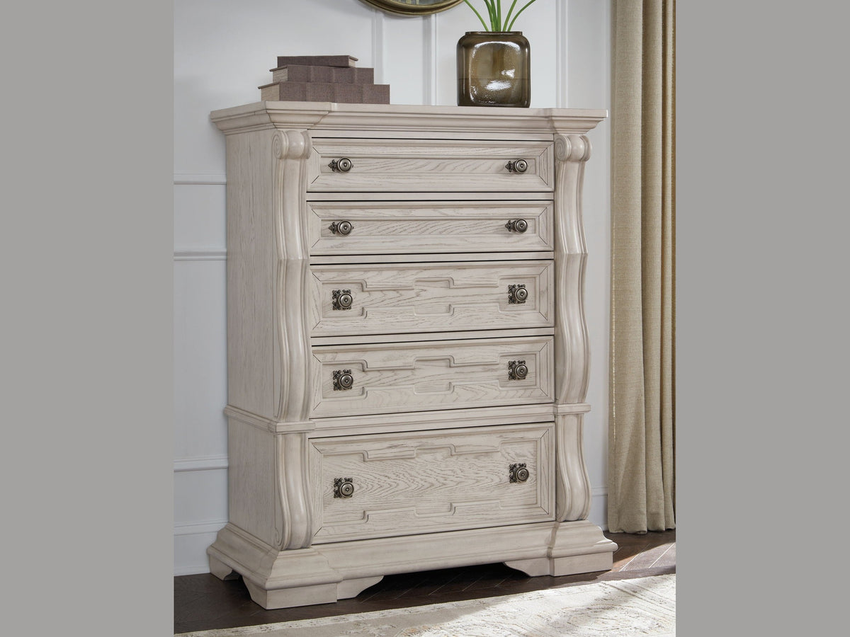 Bruchandi - Five Drawer Chest - Antique White