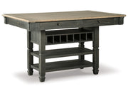 Tyler Creek - Rectangular Dining Room Counter Table - Black / Gray