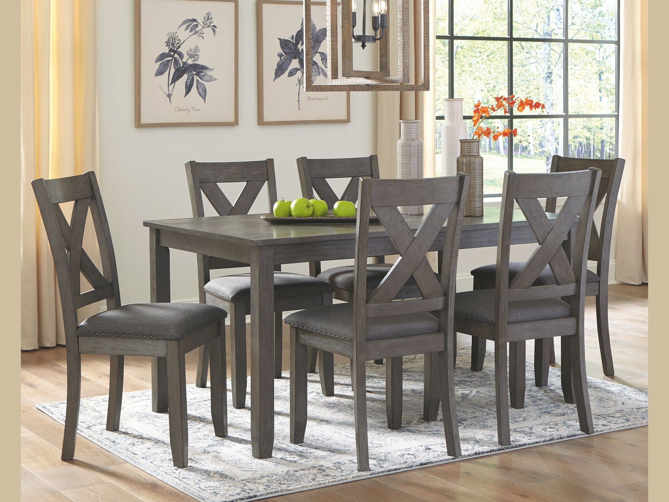 Caitbrook - RECT DRM Table Set (Set of 7) - Gray