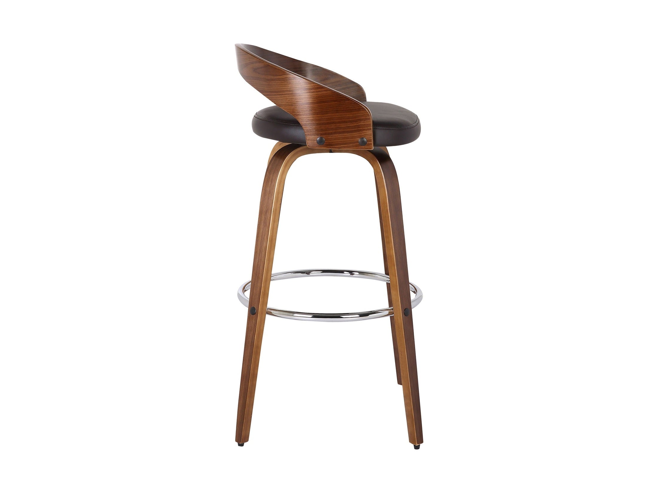 Sonia - 30" Bar Height Swivel Bar Stool - Walnut Wood
