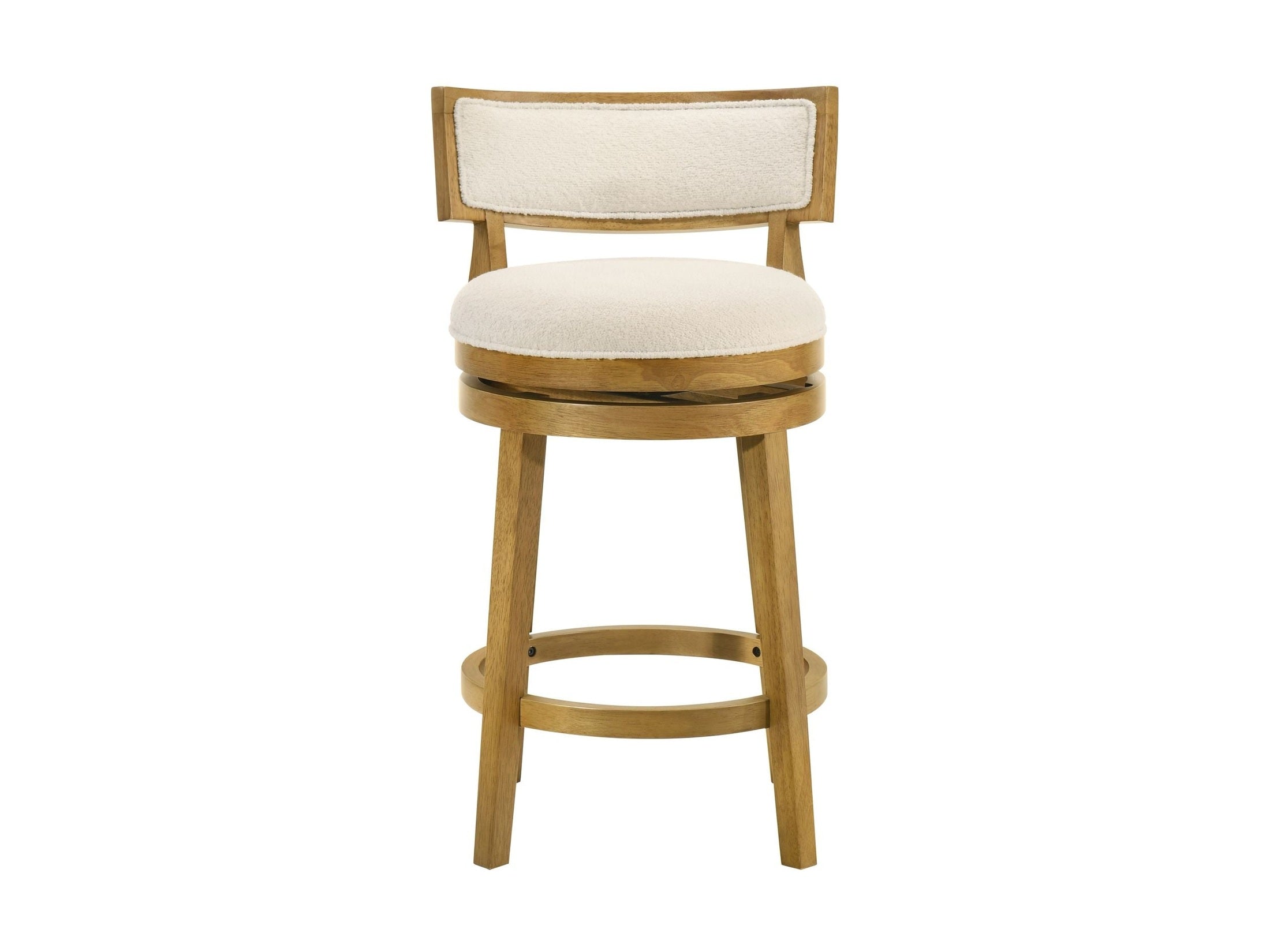 Noely - Modern Farmhouse Swivel Wood Counter Height Kitchen Bar Stool