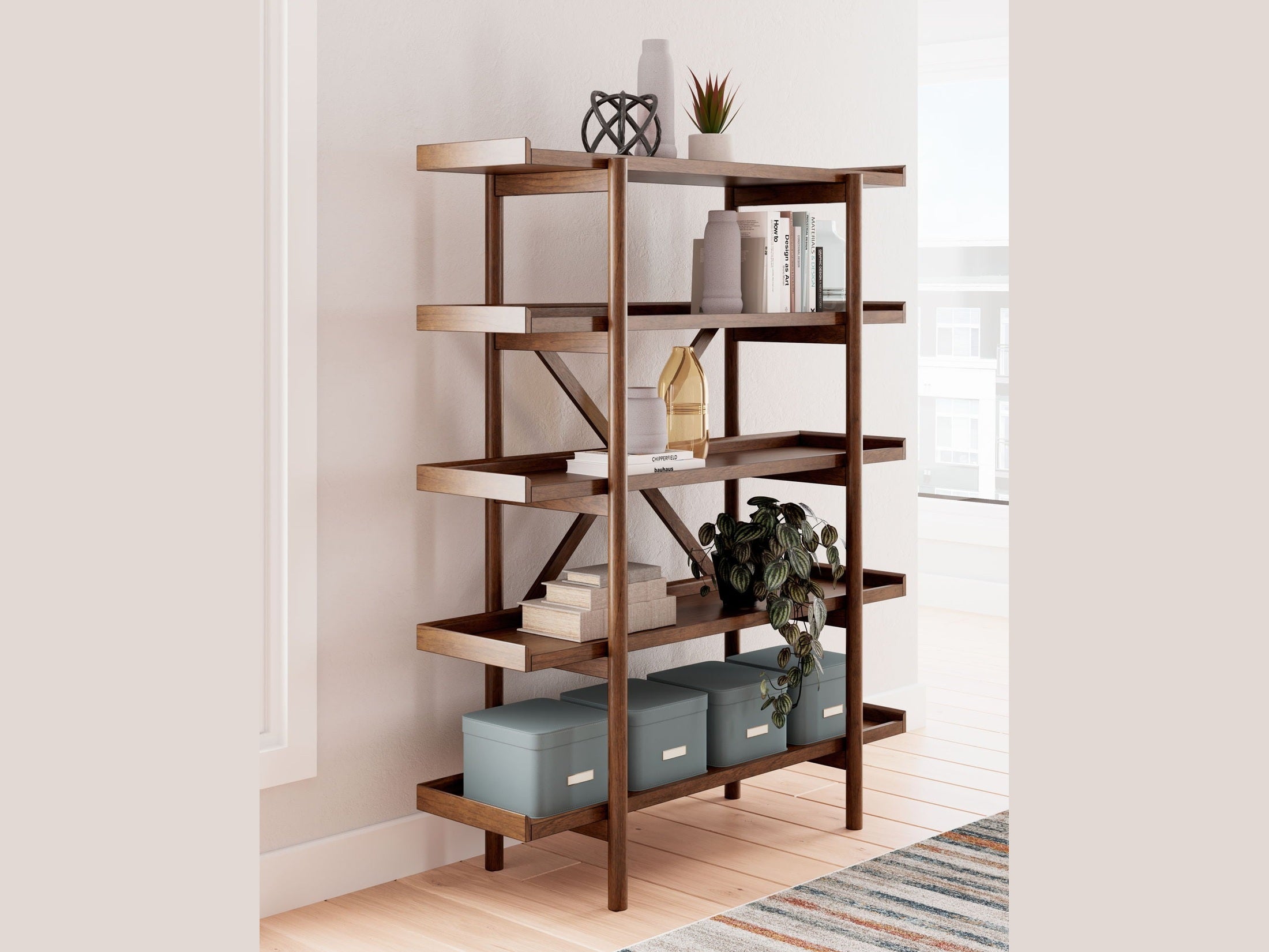 Lyncott - Bookcase - Brown