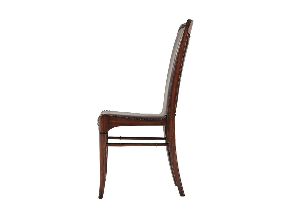 Theodore Alexander Leather Sling Dining Chair