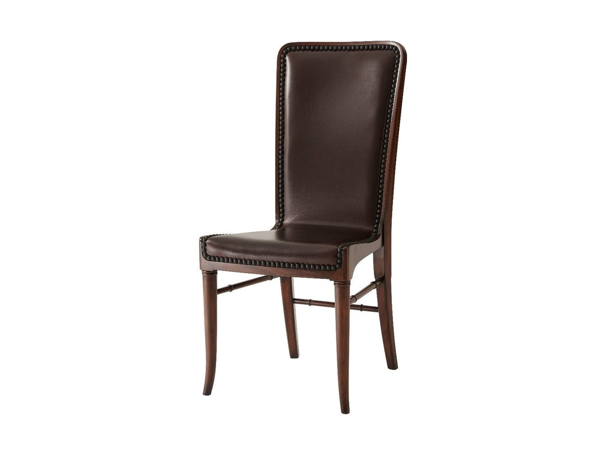 Theodore Alexander Leather Sling Dining Chair