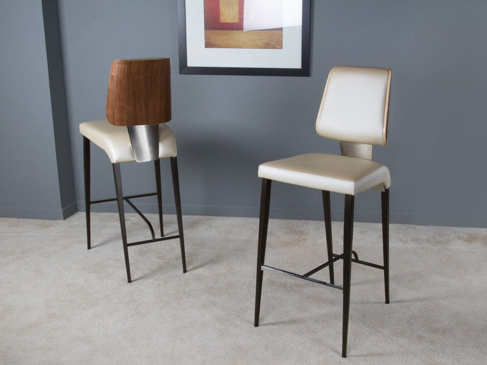 Elite Modern Magnum Bar Stool with Upholstered Back