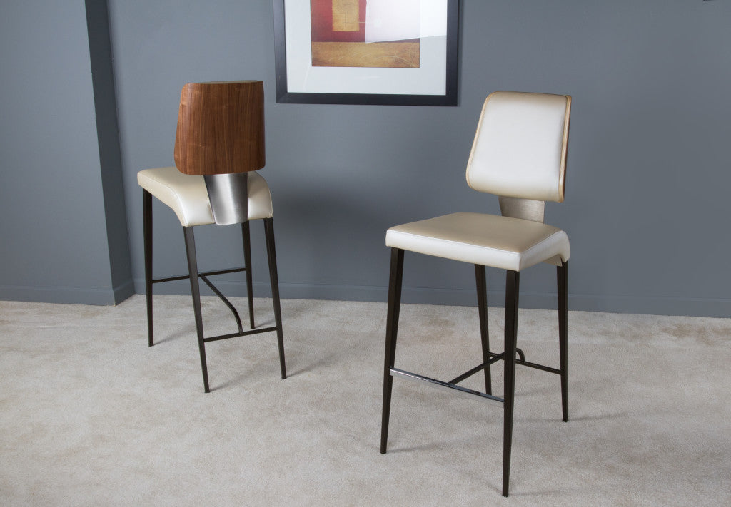 Elite Modern Magnum Counter Stool with Upholstered Back