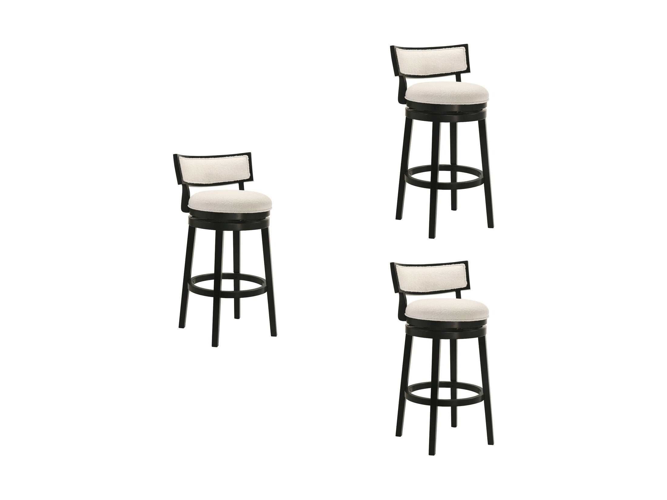 Noely - Modern Farmhouse Swivel Wood Bar Height Kitchen Bar Stool