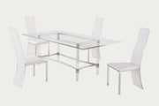 4038 Dining Table with 4 Layla Side Chairs by Chintaly