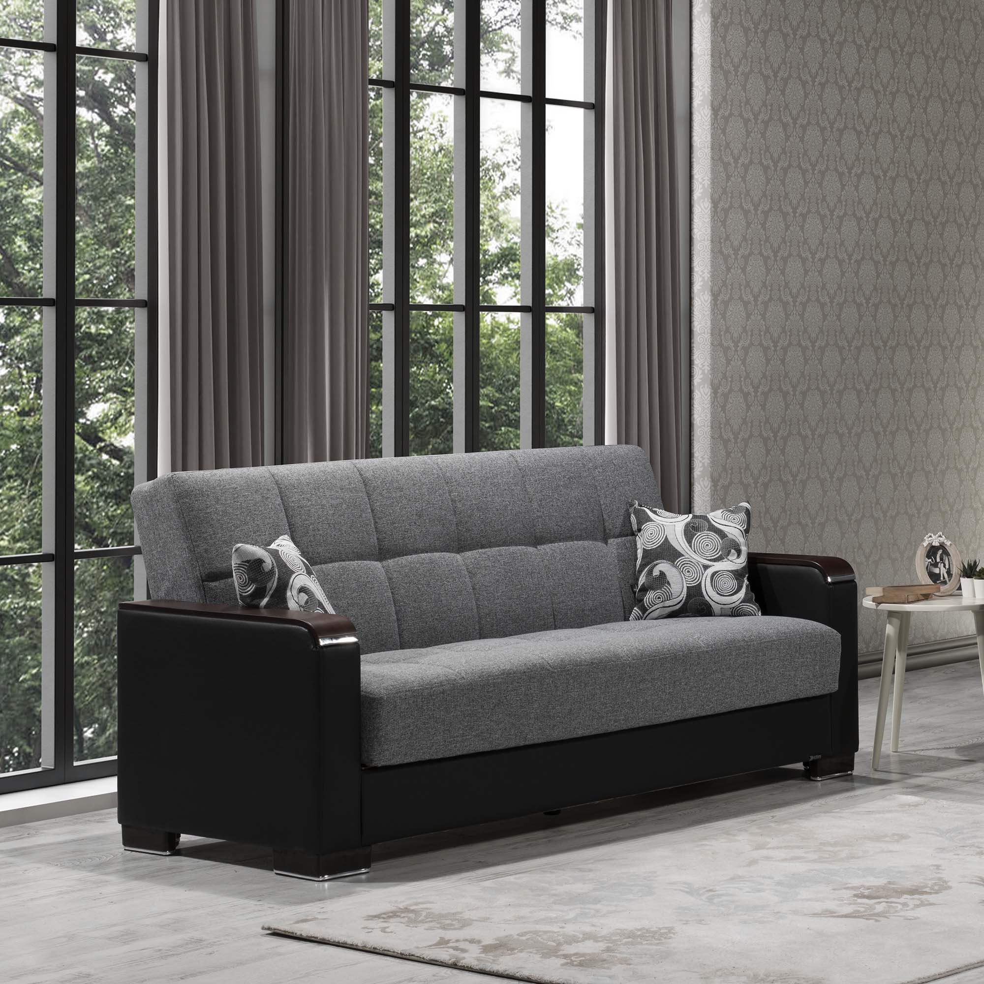 Ottomanson Armada X - Upholstered Convertible Wood Trimmed Sofabed With Storage
