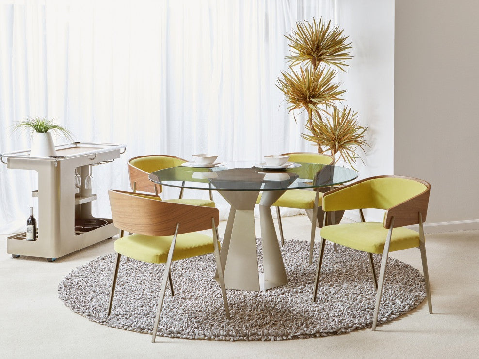 Elite Modern Aria Dining Chair with Wood Back