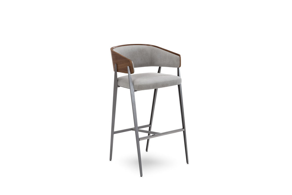 Elite Modern Aria Counter Stool with Wood Back