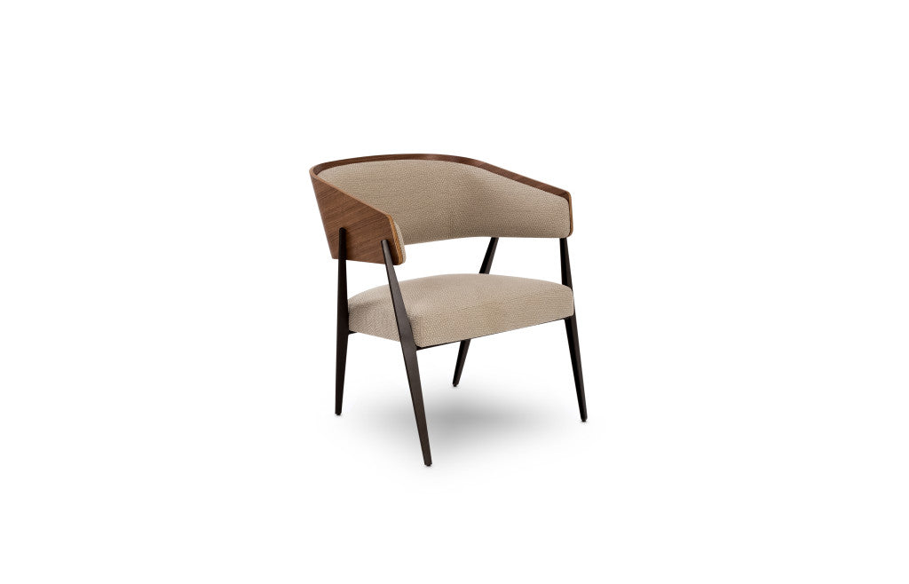 Elite Modern Aria Accent Chair with Wood Back