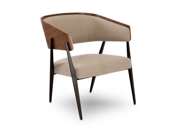 Elite Modern Aria Accent Chair with Wood Back