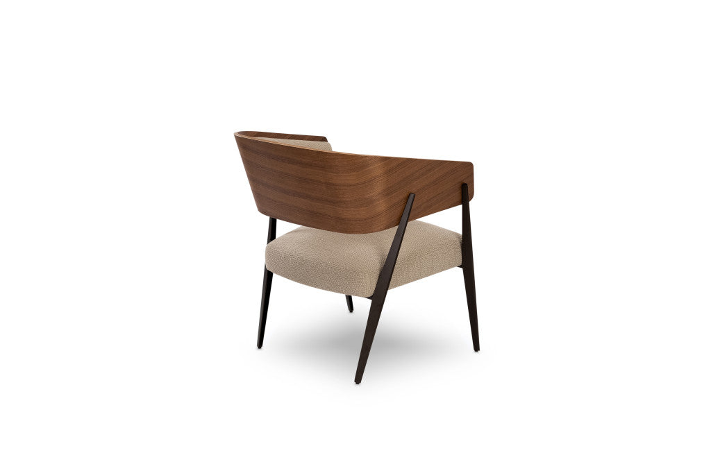 Elite Modern Aria Accent Chair with Wood Back