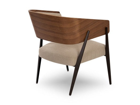 Elite Modern Aria Accent Chair with Wood Back