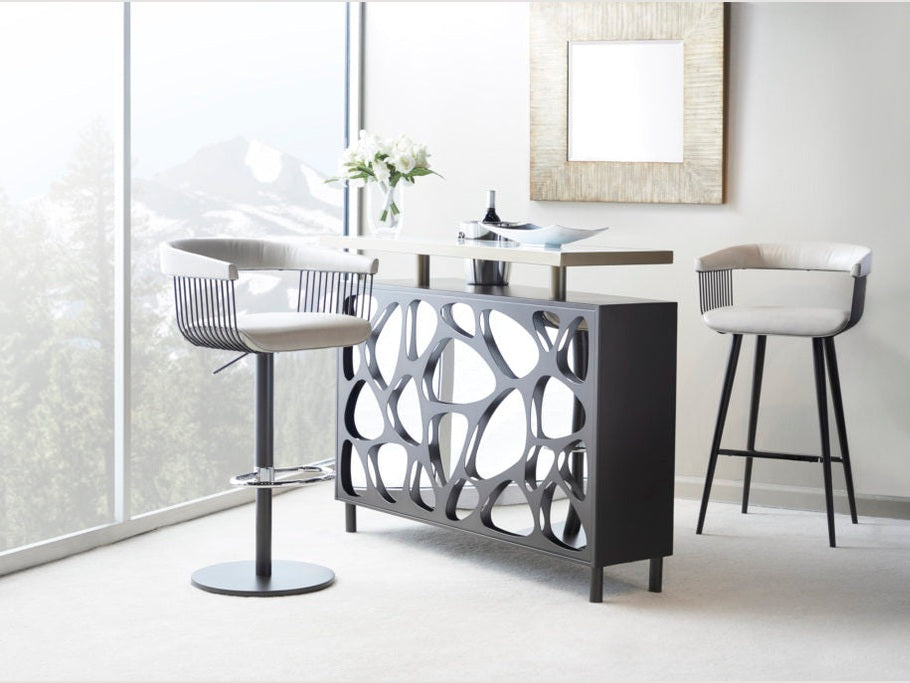 Elite Modern Gianna Swivel Bar Stool, Adjustable Height
