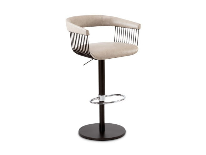 Elite Modern Gianna Swivel Bar Stool, Adjustable Height