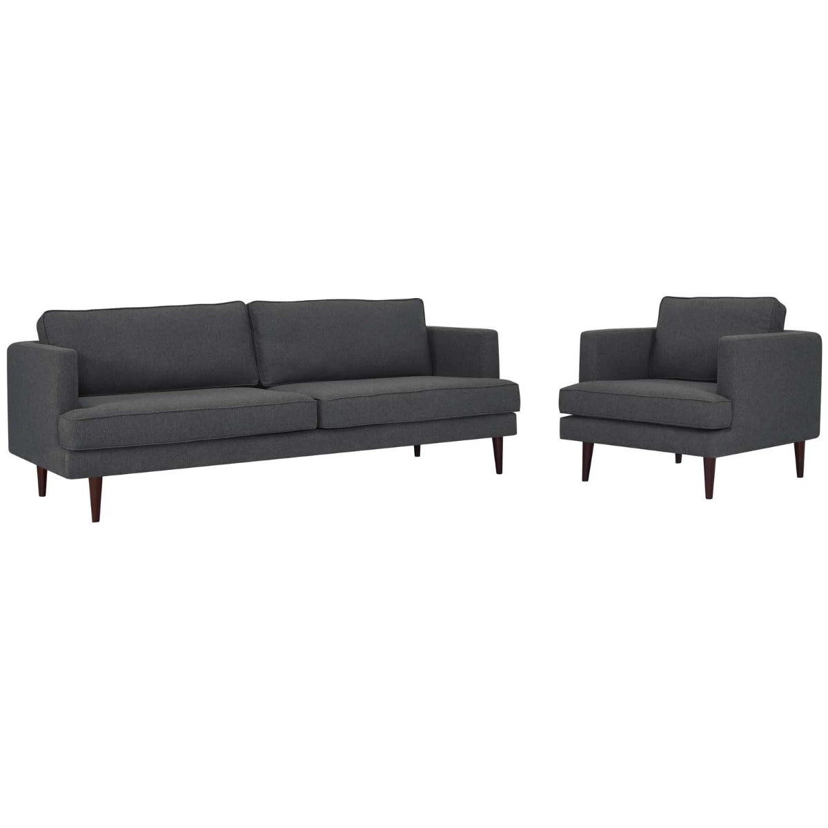 Modway Agile Upholstered Fabric Sofa and Armchair Set