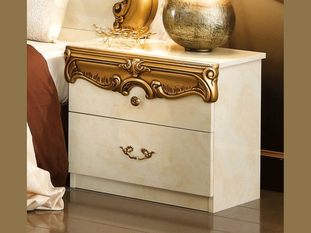 Barocco - Nightstand - Ivory/Gold