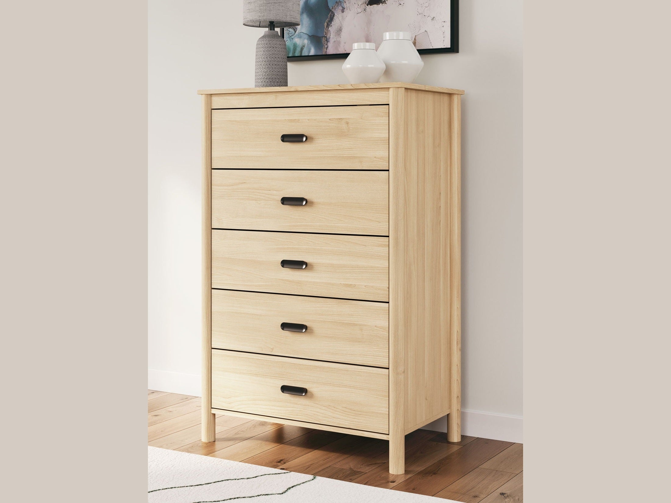 Cabinella - Five Drawer Chest - Tan