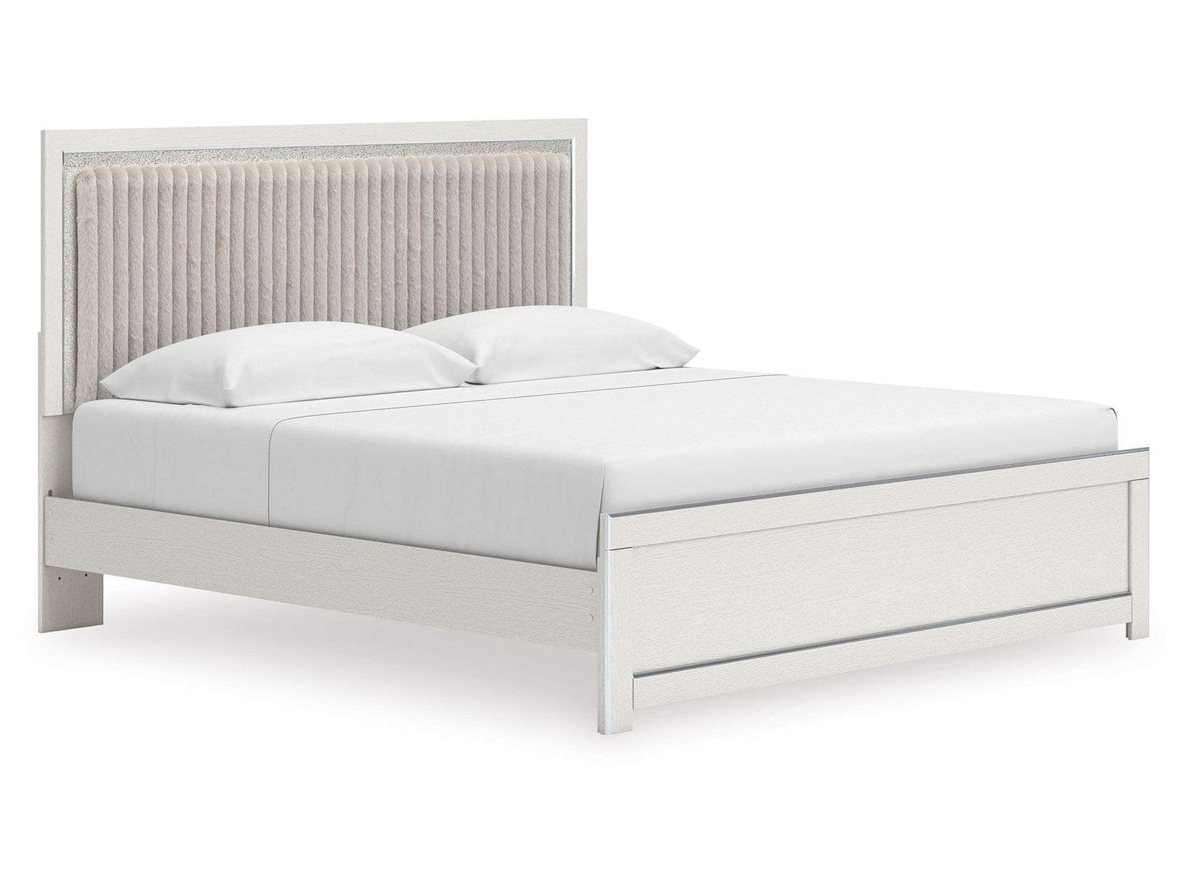 Birmonton - Upholstered Panel Bed With Roll Slats