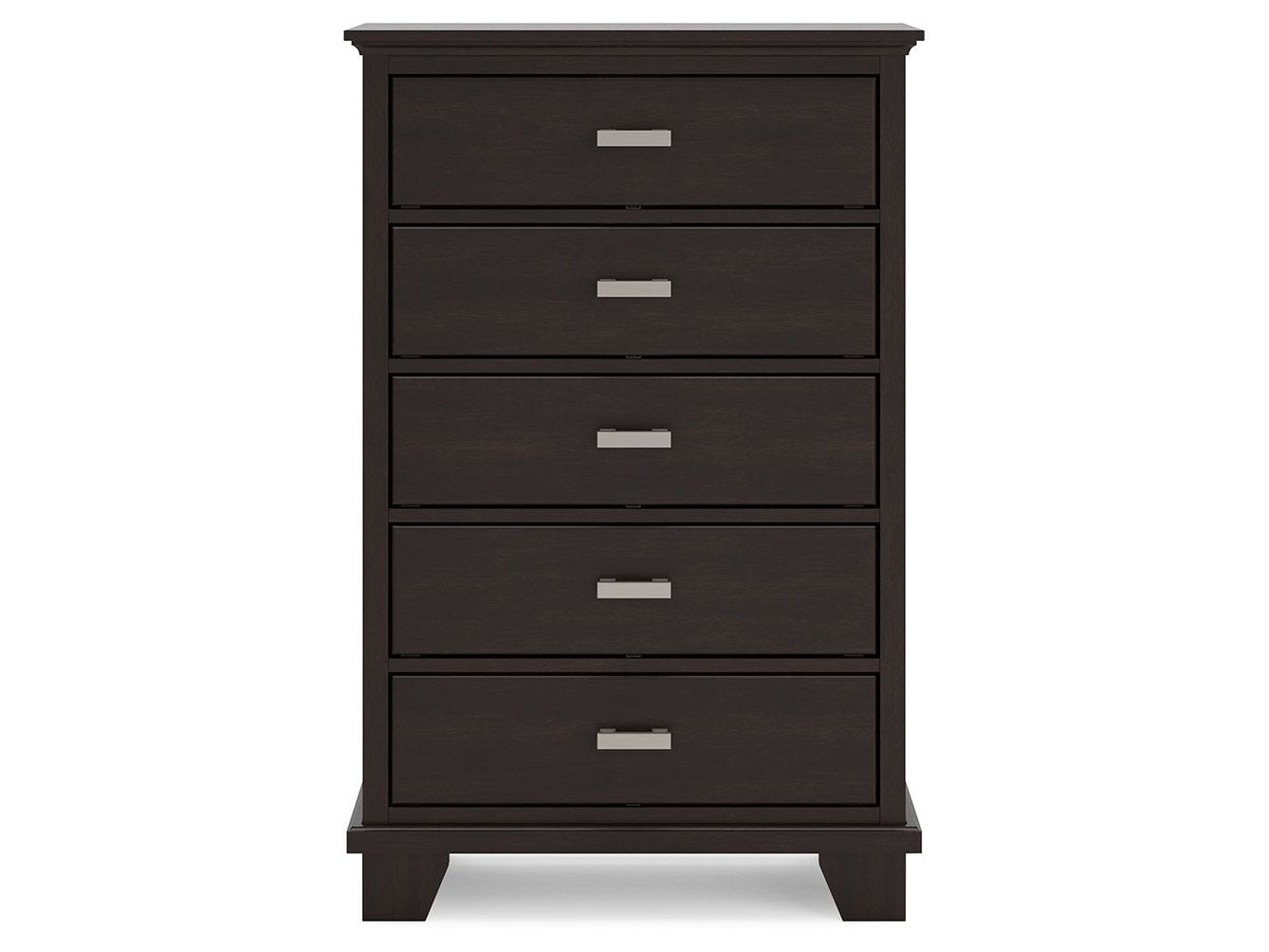 Covetown - Five Drawer Chest - Dark Brown