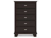 Covetown - Five Drawer Chest - Dark Brown