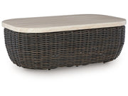Kimora - Rectangular Cocktail Table - Beige / Dark Brown