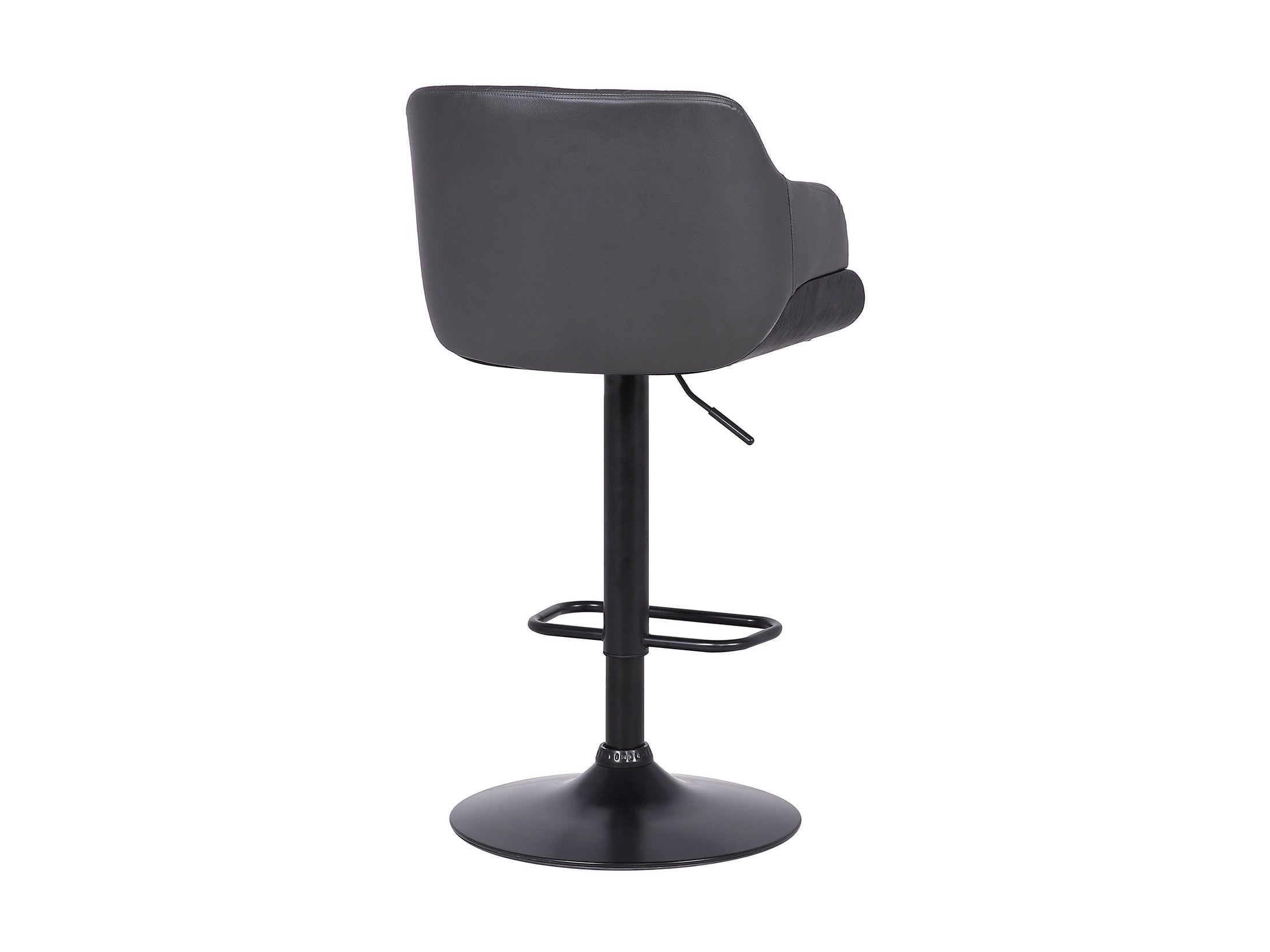 Toby - Adjustable Height Swivel Bar Stool - Black / Gray