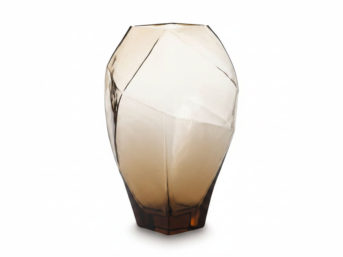 Ewart glass vase with a gradient design on a white background