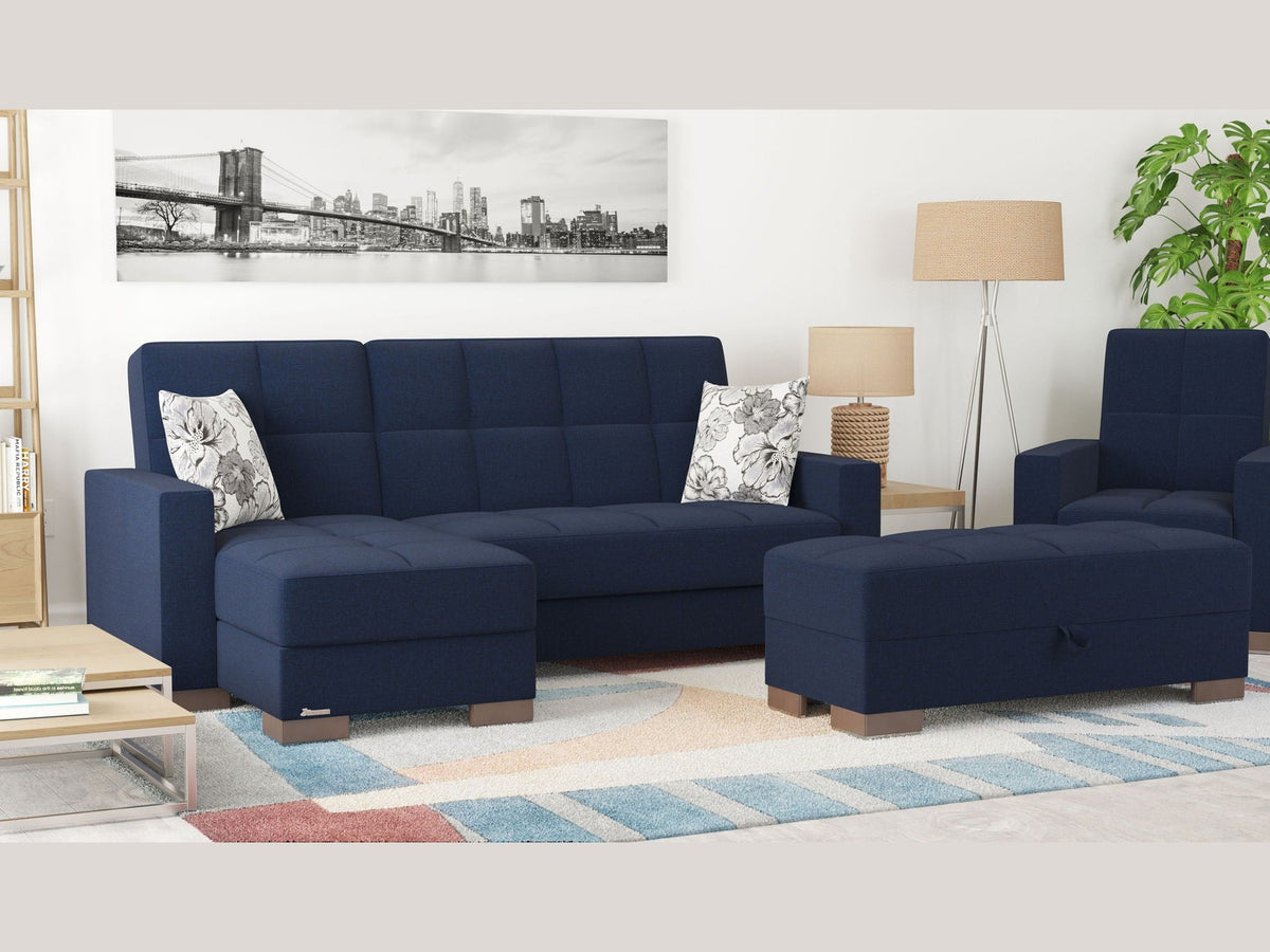 Ottomanson Armada - Upholstered Convertible Chaise Lounge With Storage - Polyester