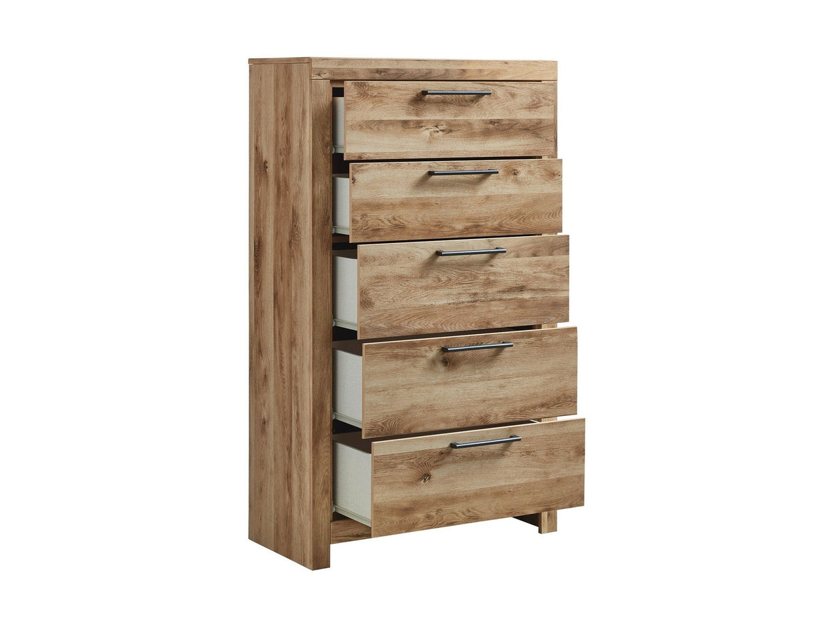 Hyanna - Five Drawer Chest - Tan Brown