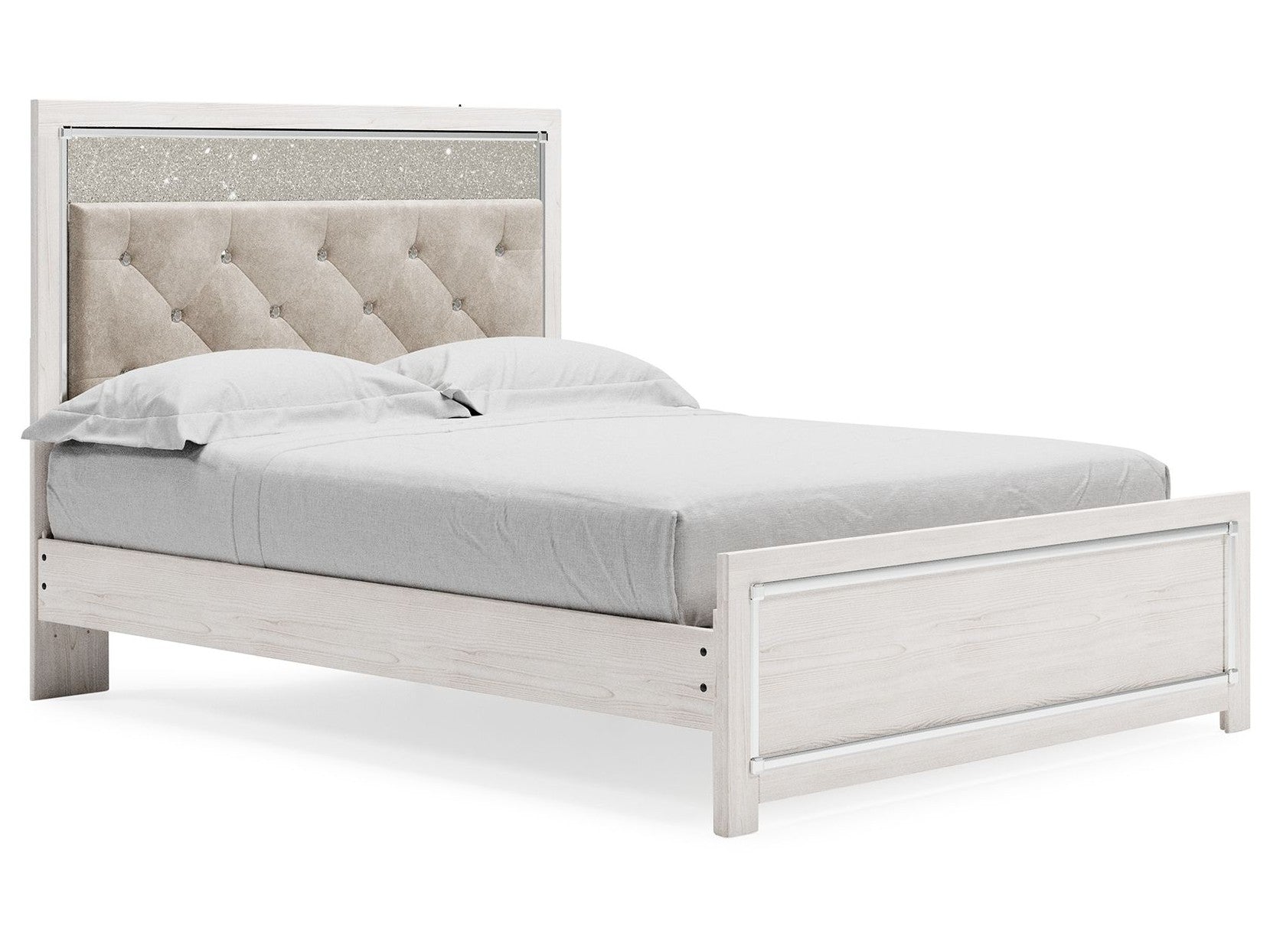Altyra - Queen Panel Bed With Roll Slats - White