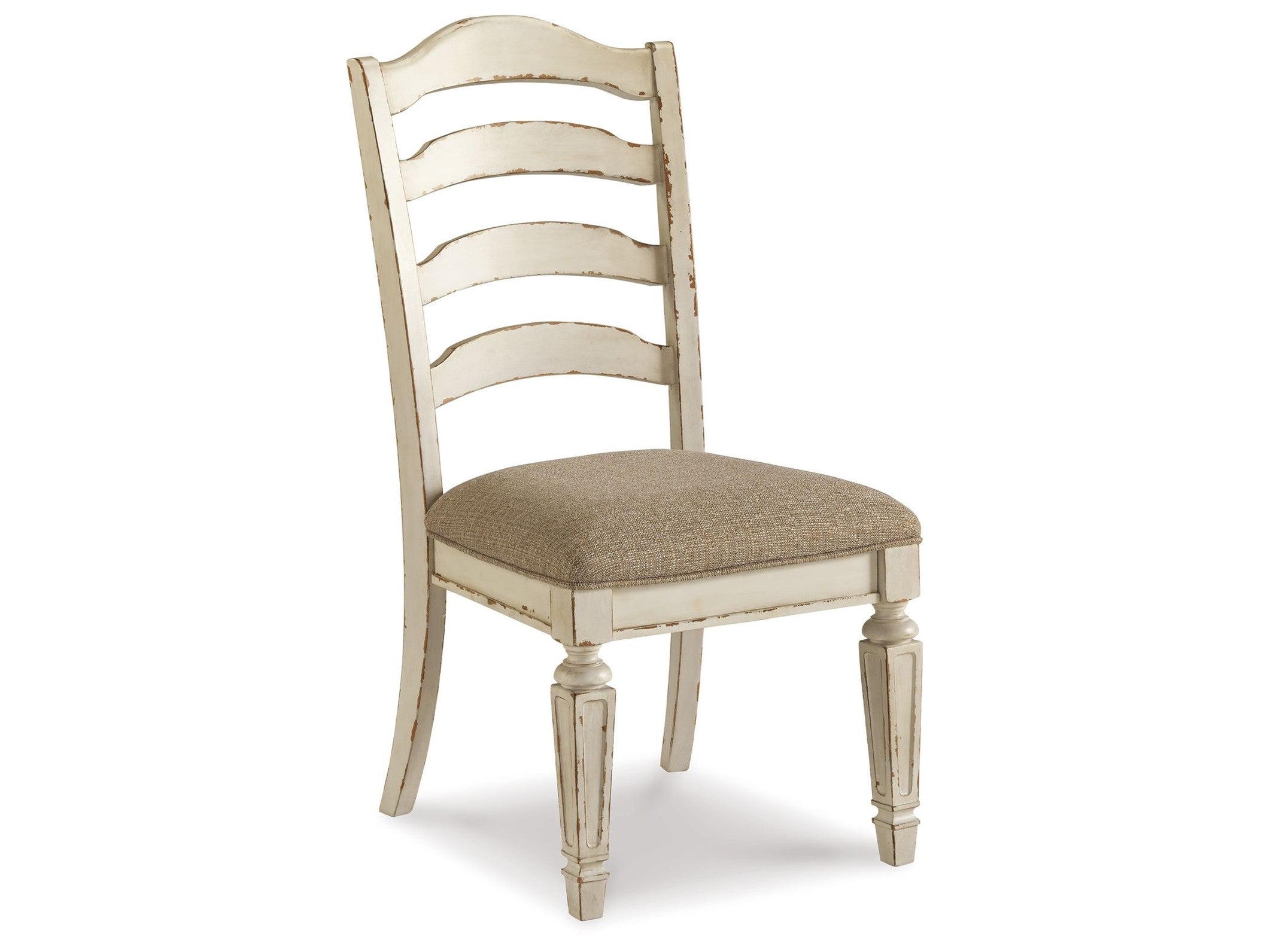 Realyn - Dining UPH Side Chair (Set of 2) - Ladderback - Chipped White