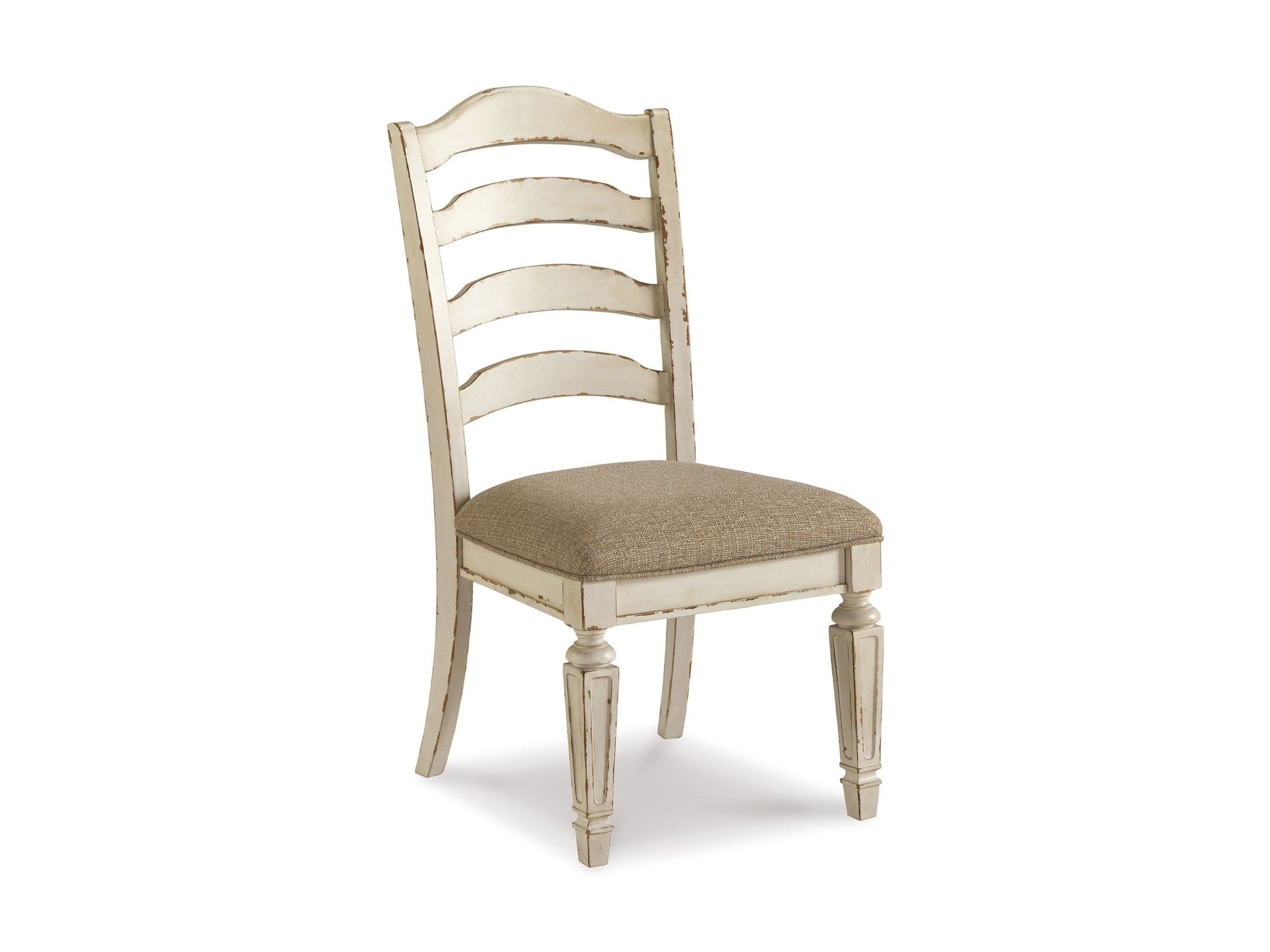 Realyn - Dining UPH Side Chair (Set of 2) - Ladderback - Chipped White