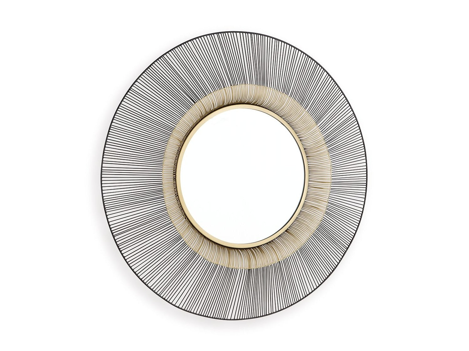 Dallmen - Accent Mirror - Black / Gold Finish