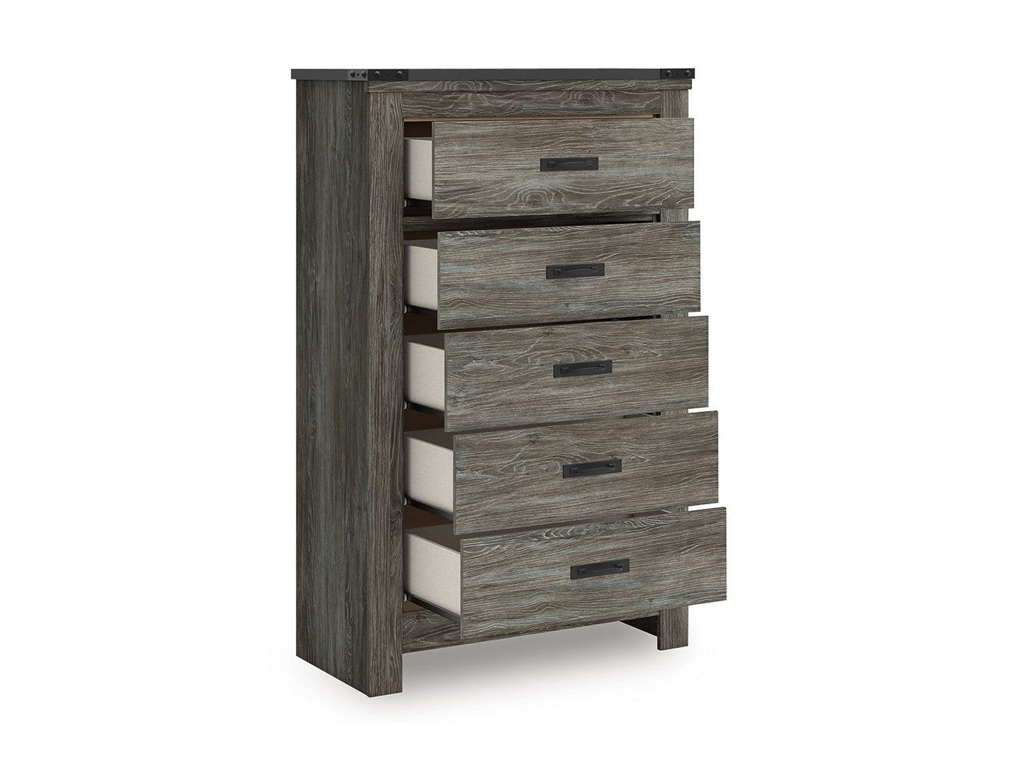 Frandern - Five Drawer Chest - Gray